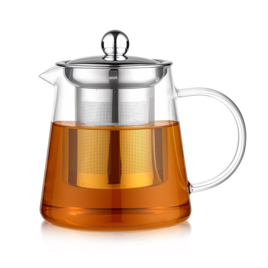 Florless Glass Teapot with Stainless Steel Infuser Insert