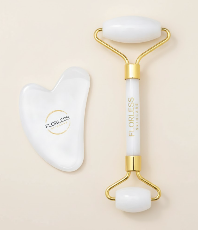 White Jade Gua Sha & Facial Roller Set